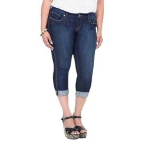 Torrid Rolled Cuff Studded Skinny Jeans 20